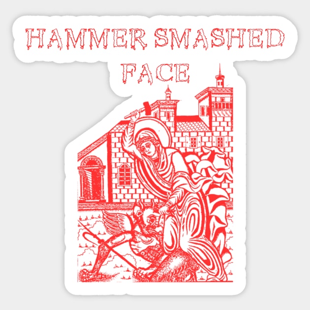 Cannibal Corpse parody St. Marina of Antioch Sticker by thecamphillips